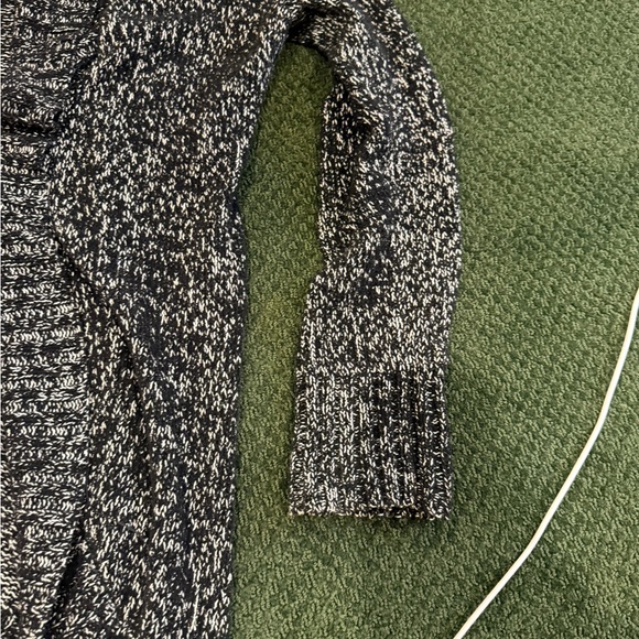 Merona Women’s Long Sleeve Cardigan Sweater jacket Knit black/ white - Picture 8 of 17